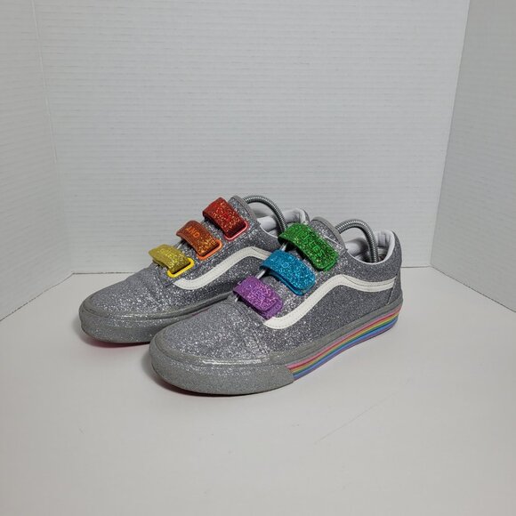 Vans Flour Shop Amirah Old Skool Rainbow Glitter Sneakers Unisex Men 8.5 Wm's 10 - Picture 4 of 13